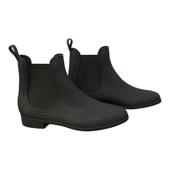JC Play By Jeffrey Campbell Women's Chelsea Rain Boots Black Size 8 New - Picture 4 of 6